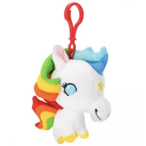 🔥CheeBee Rainbow Brite Starlite 4" PLUSH Backpack Clip Keychain BNWT🔥 - Picture 2 of 6